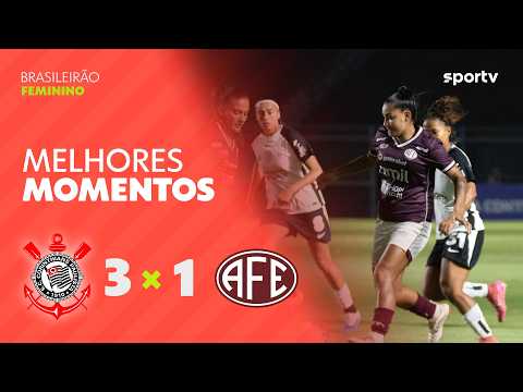 Gols e lances de Corinthians x Ferroviária-SP