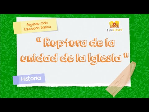 8º BÁSICO/HISTORIA - Ruptura de la unidad de la Iglesia