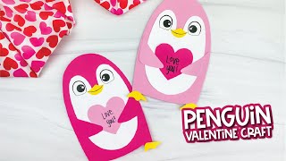 Penguin Valentine Craft For Kids