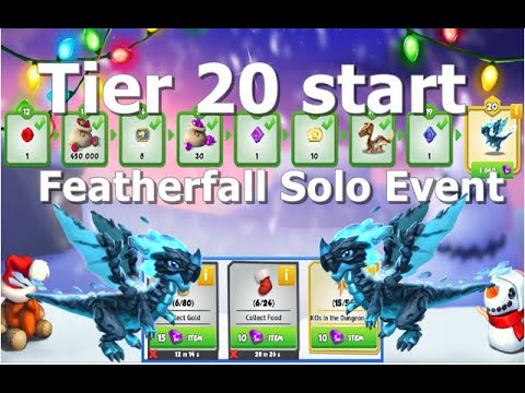 Featherfall Solo Event-Dragon Mania Legends | Asteroid Dragon Tier 20 start  | DML