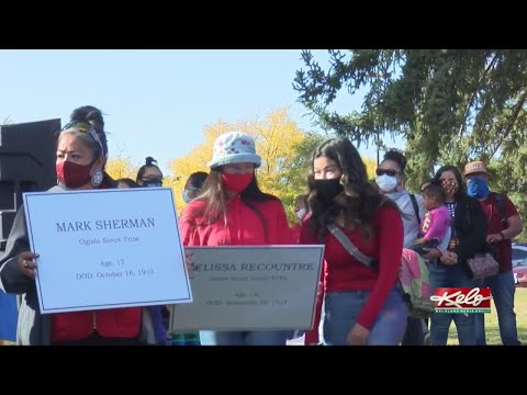 People in Rapid City walk to remember the lost lives from the Indian Boarding School