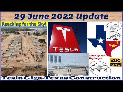 Tesla Gigafactory Texas 29 June 2022 Cyber Truck & Model Y Factory Construction Update (07:35AM)