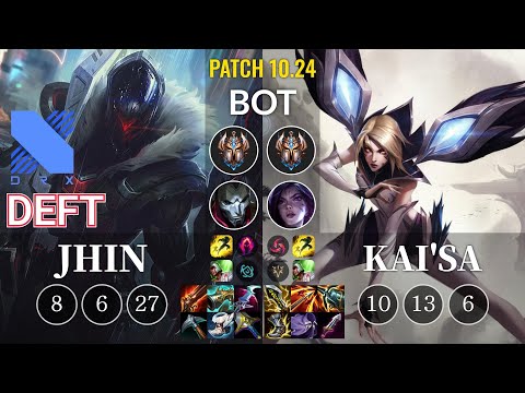DRX Deft Jhin vs Kai'Sa Bot - KR Patch 10.24