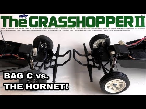 BUiLDiNG the New Tamiya Grasshopper II 2017 Re-release (58643) Part 3: Step 12-21 vs The Hornet