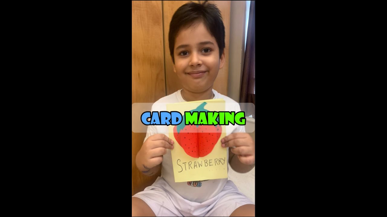 Card Making by a cute boy 😻😍 #Shorts