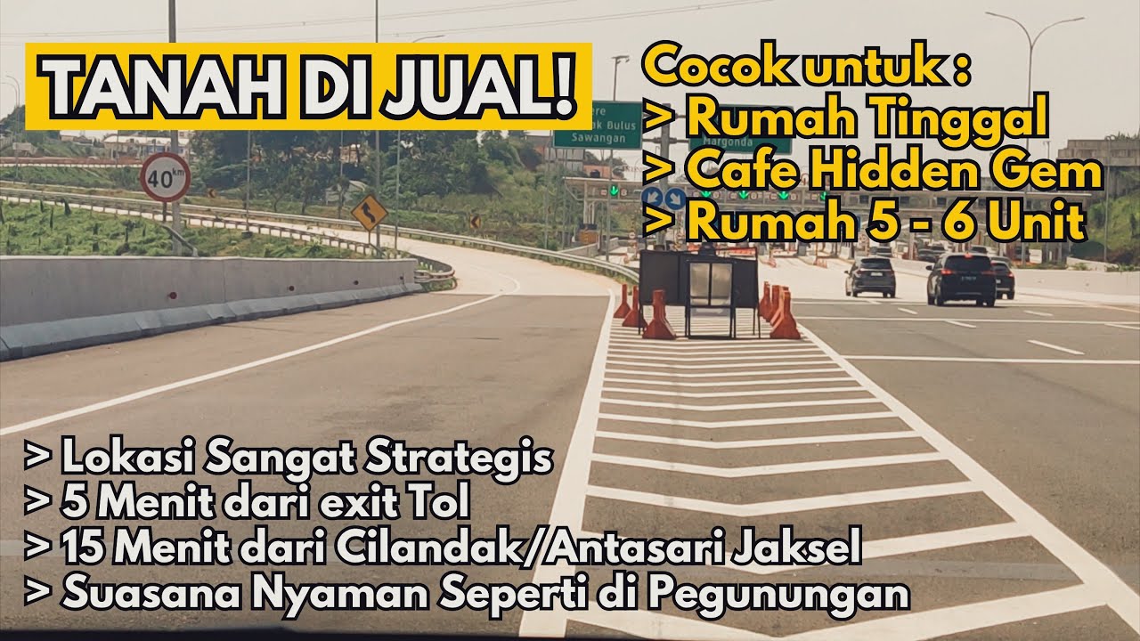 Land 815 m² Strategic 5min to Toll Exit 15min to South Jakarta.