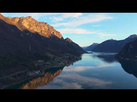 Beautifull Lago d`Idro Lombardia Italia 4K Cinematic Drone Footage