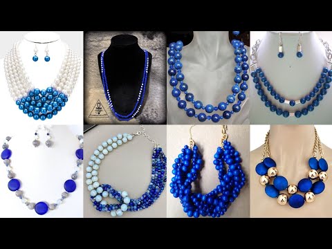 Trending 🤩Royal Blue Necklace Collection | Modern & Luxury Styles