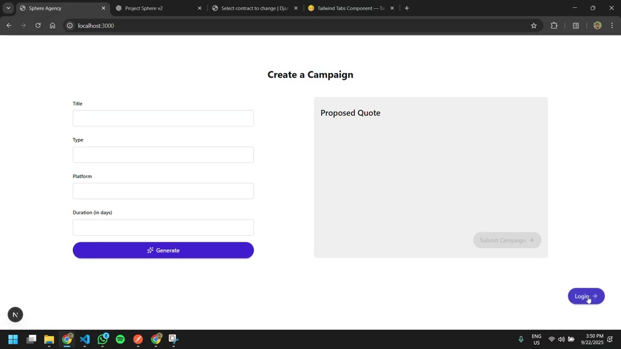 Sphere Agency v2 - DEMO