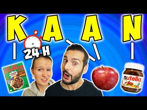 24 STUNDEN DIE BUCHSTABEN VON "KAAN" ESSEN! K wie Kelloggs, A wie Apfel, N wie Nutella