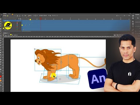 Lion Character Rig In Adobe Animate | 2D Character Rigging For Animation | @LearnAnimationHindi