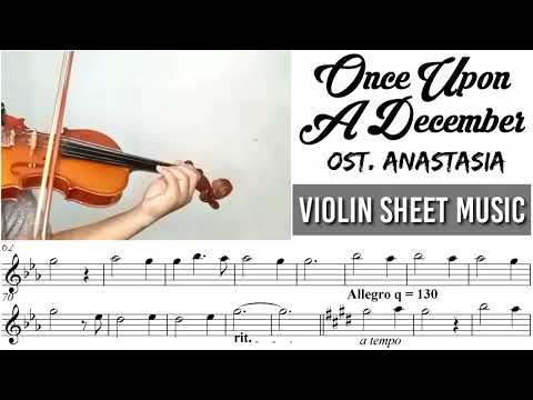 Once Upon A December - Ost. Anastasia || Violin Sheet Music