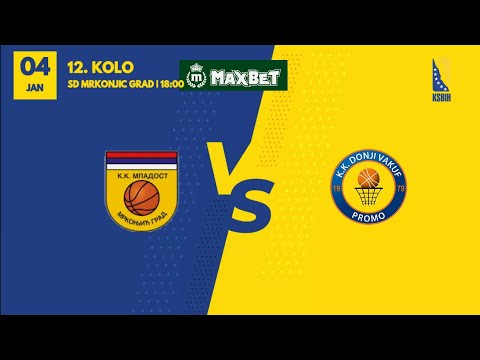 🏀 KK Mladost vs KK Donji Vakuf Promo | 12. kolo MAXBET Liga BiH | 04.01.2026 | 18:00