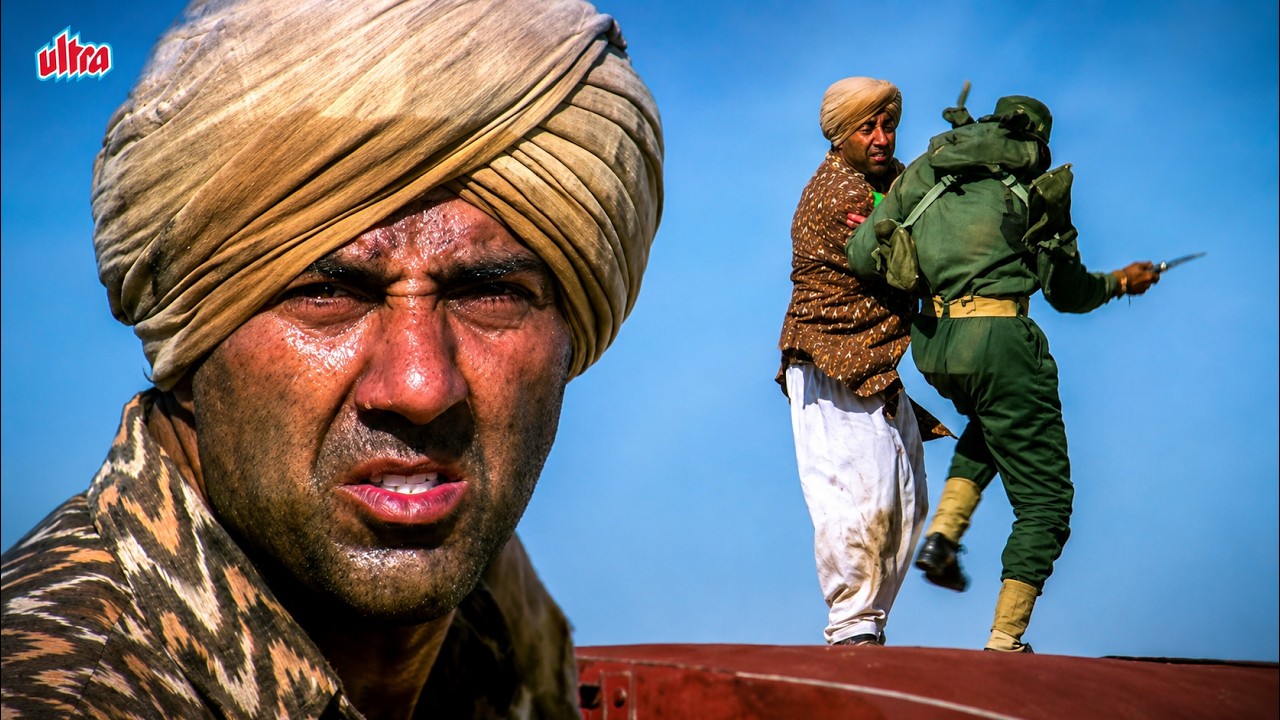 Chalti Train Mein Sunny Deol Ne Pakistani Sainikon Ko Maar Giraya | Gadar Climax Scene