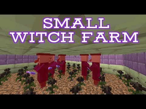 Small Witch Farm (2,500 items/hr) | Minecraft (CHECK description) Video