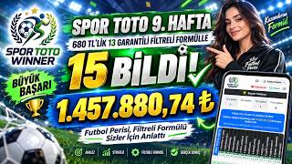 Spor Toto 9.Hafta ya Futbol Perisi imzası.. İşte onun anlatımından Filtreli Form