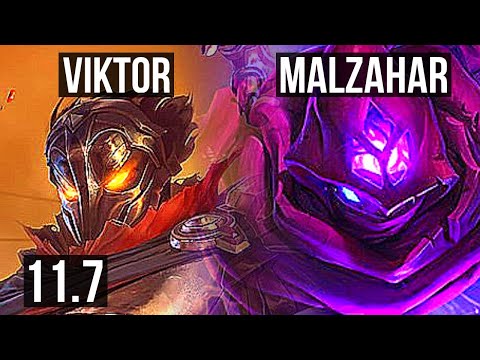 VIKTOR vs MALZAHAR (MID) | 69% winrate, Legendary, 14/4/6 | NA Grandmaster | v11.7
