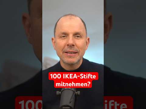 Darf ich 100 Bleistifte von IKEA mitnehmen? 🤨 @julianmediahouse  | WBS.LEGAL #shorts