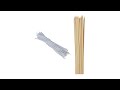 Bambus Pflanzstäbe 30 cm 50er Set Braun - Bambus - Metall - 1 x 30 x 1 cm