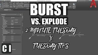AutoCAD: BURST Tutorial – How to explode blocks & keep the attributes - 2 Minute Tuesday