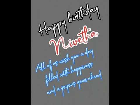 birthday status tamil || name with birthday || Nivetha birthday vedio status|| 