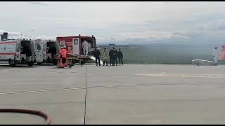 VIDEO FOTO: Simulare de incendiu la Aeroportul din Sibiu - Zeci de pompieri la fața locului 1 video
