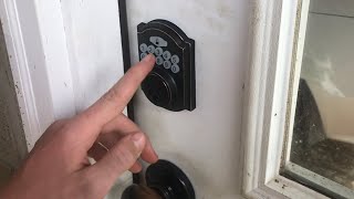 INSTALLING defiant electronic deadbolt, then setting the code (in 3 minutes) home depot