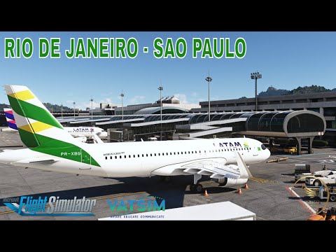 Rio de Janeiro - Sao Paulo with LATAM Brasil A320neo - MSFS LIVE on VATSIM