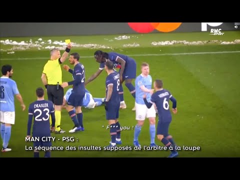 L'ARBITRE DE MANCHESTER CITY - PSG INSULTE VERRATTI EN PLEIN MATCH ?!
