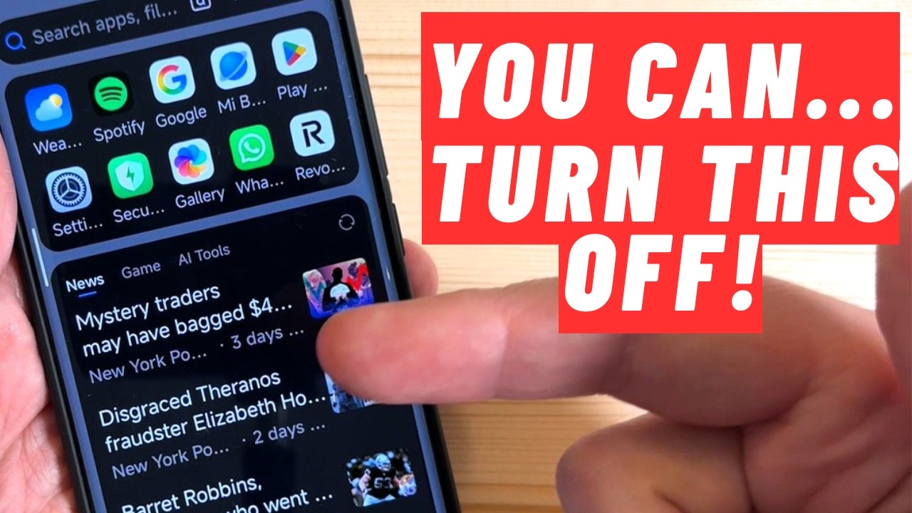 How to Disable SWIPE DOWN NEWS on Xiaomi Redmi Phones