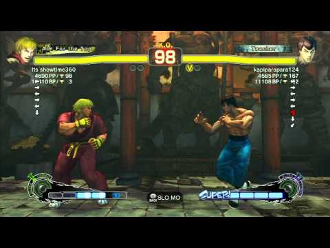 SSF4 AE: Its showtime360 (Ken) vs kapiparapara (Fei Long) - Ranked Match (720p HD)