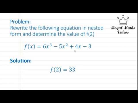 Nested Form Of A Polynomial