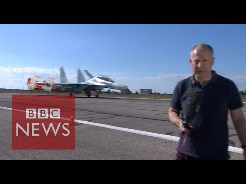 BBC inside airbase where Russia carries out Syria airstrikes  - BBC News