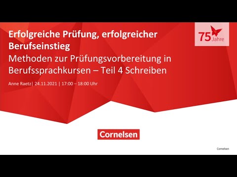 Webinar 11/21 | EWB | Methoden zur Prüfungsvorbereitung in Berufssprachkursen (4/4)