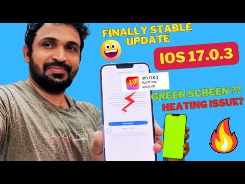 ios 17.0.3 update on iPhone⚡️| iphone green screen problem solved 🧐 | iphone heating problem solved