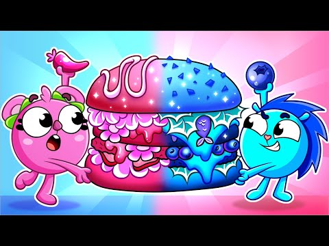 Pink vs Blue! 💗💙 A Color and Friendship song | Kids Songs 🐱🐨🐰🦁 And Nursery Rhymes by Baby Zoo