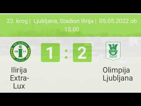 23. krog, 1. Slovenske kadetske lige NZS, 2021/22, ND Ilirija - NK Olimpija