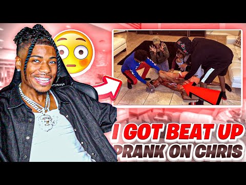 I GOT BEAT UP PRANK ON CHRIS!!! | TRAY BILLS REACTION
