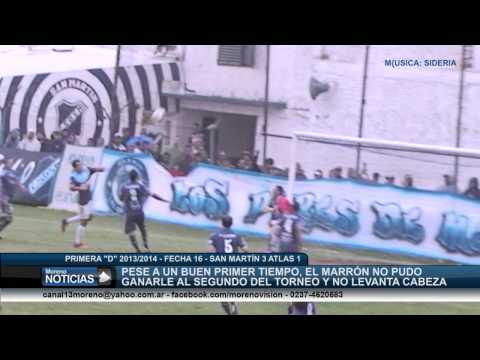 Primera D 2013 2014   Fecha 16   San Martín de Burzaco 3 Atlas 1