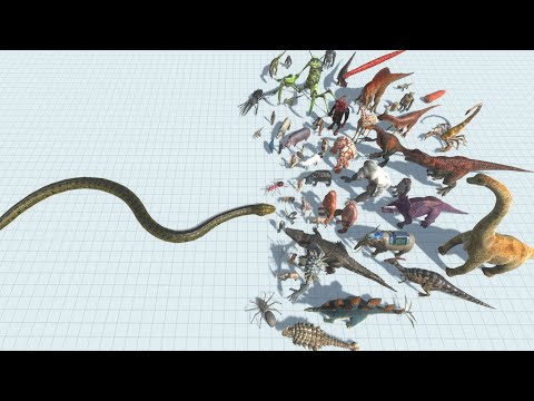 RE-SKINNED GREEN ANACONDA vs EVERY UNIT - Animal Revolt Battle Simulator