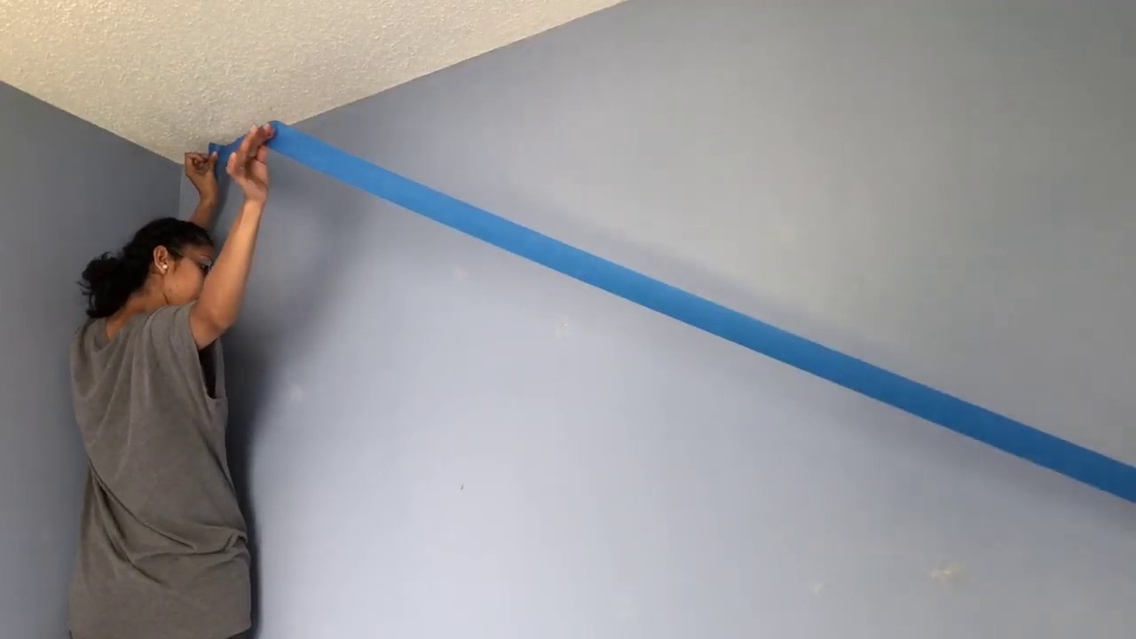 Renovacion extrema😮 Como pintar una pared con figuras geométricas paso a paso