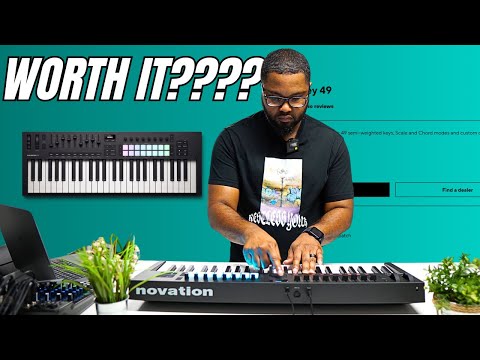 Novation Launchkey 49 MK4 White MIDI Keyboard Controller Bundle with Mackie CR4.5 Powered Studio Monitors — 49 Semi-Weighted Keys and 50W Monitors for Music Production, Beat Making, Songwriting video review thumbnail