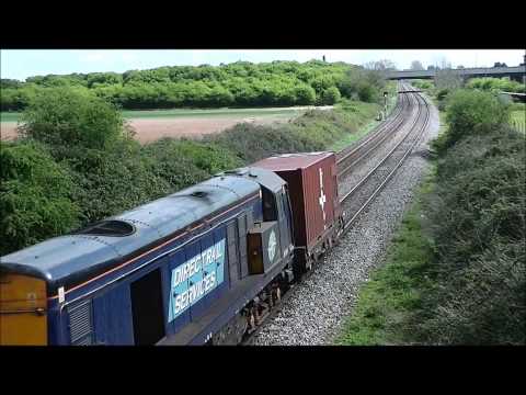 HD DRS 20302 20304 speed past norton on 6m56 berkeley-crewe flasks 14/4/14