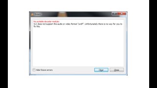 UNDF Error in VLC Media Player Unsupported Format Fix