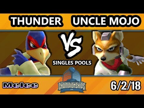 DHATX18 SSBM - Uncle mojo (Fox) Vs. Thunder (Falco) - Smash Melee D2 Winners Semis