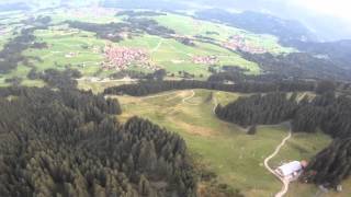 preview picture of video 'Allgäu, Bolsterlang Walk and Fly vom Weiherkopf'