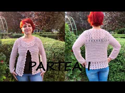 Crosetăm jachetă Adela - PARTEA I / tutorial pas cu pas