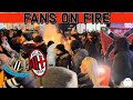 AC Milan Ultras LAUNCH Flares At Newcastle Fans!! Milan March To St. James’ Park