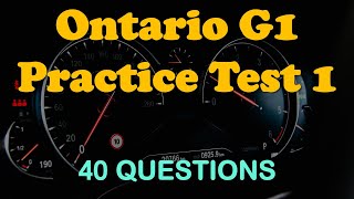 Ontario G1 Practice Test 1 [40 Q/A]