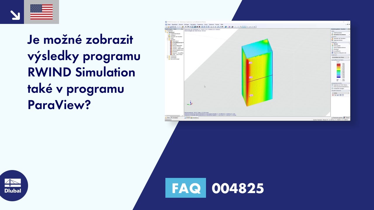 FAQ 004825 | Je možné zobrazit výsledky programu RWIND Simulation také v programu ParaView?